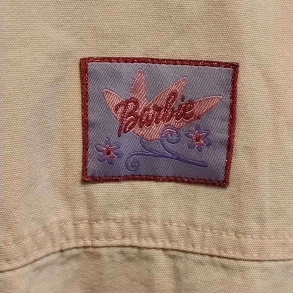 Barbie Pink Logo Tag Cotton Jean Jacket, Size: 10